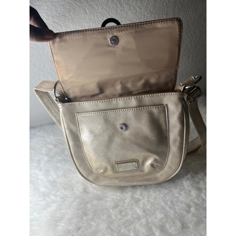 Nine West Tan Gold Crossbody Bag Purse